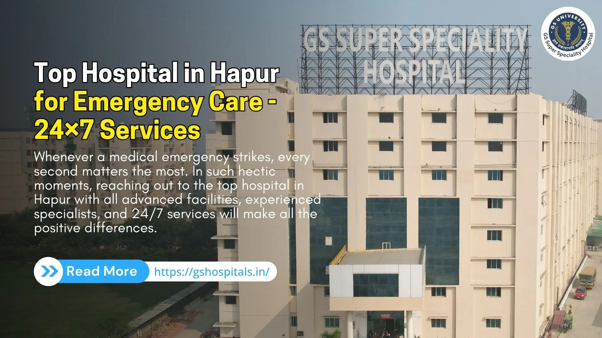 Top Hospital in Hapur for Emergency Care - 24×7 Servicess	  