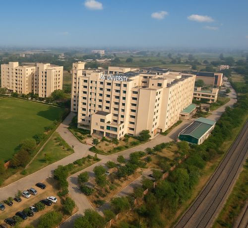 Front view with Drone shot of GS Hospital Delhi Ncr